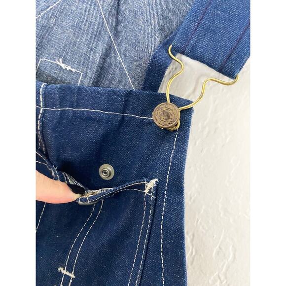 Rare Vintage NWT Dillo Women's Carpenter Blue Denim Jean Bib Overalls 90s Y2K 24 - Picture 4 of 16